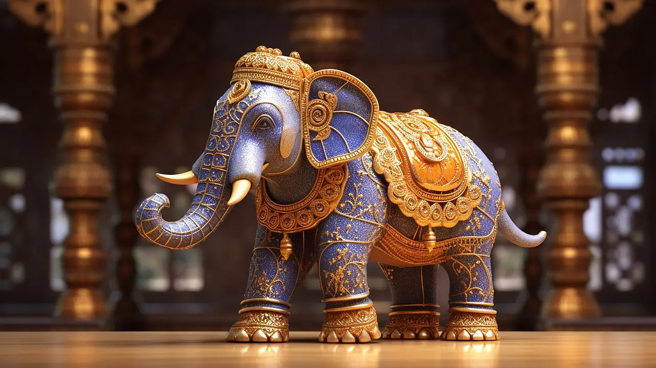 Estátua de elefante.